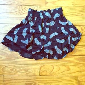 Black & white swing skirt